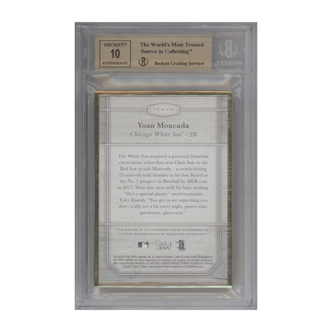 Yoan Moncada 2107 Topps Transcendent Autographs #TCA-YM 9/25 (BGS 9.5)