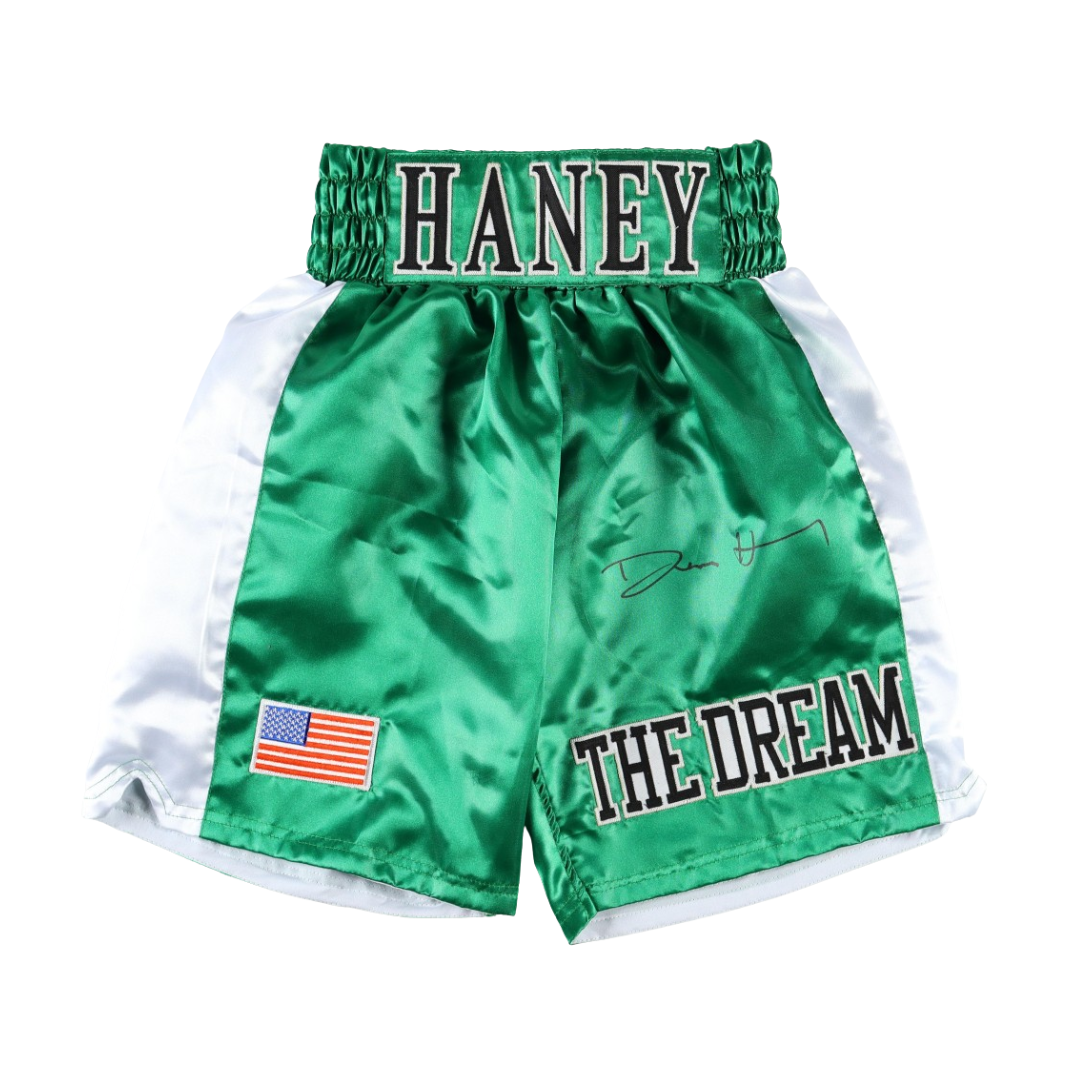 Devin Haney Signed Boxing Trunks (Beckett)