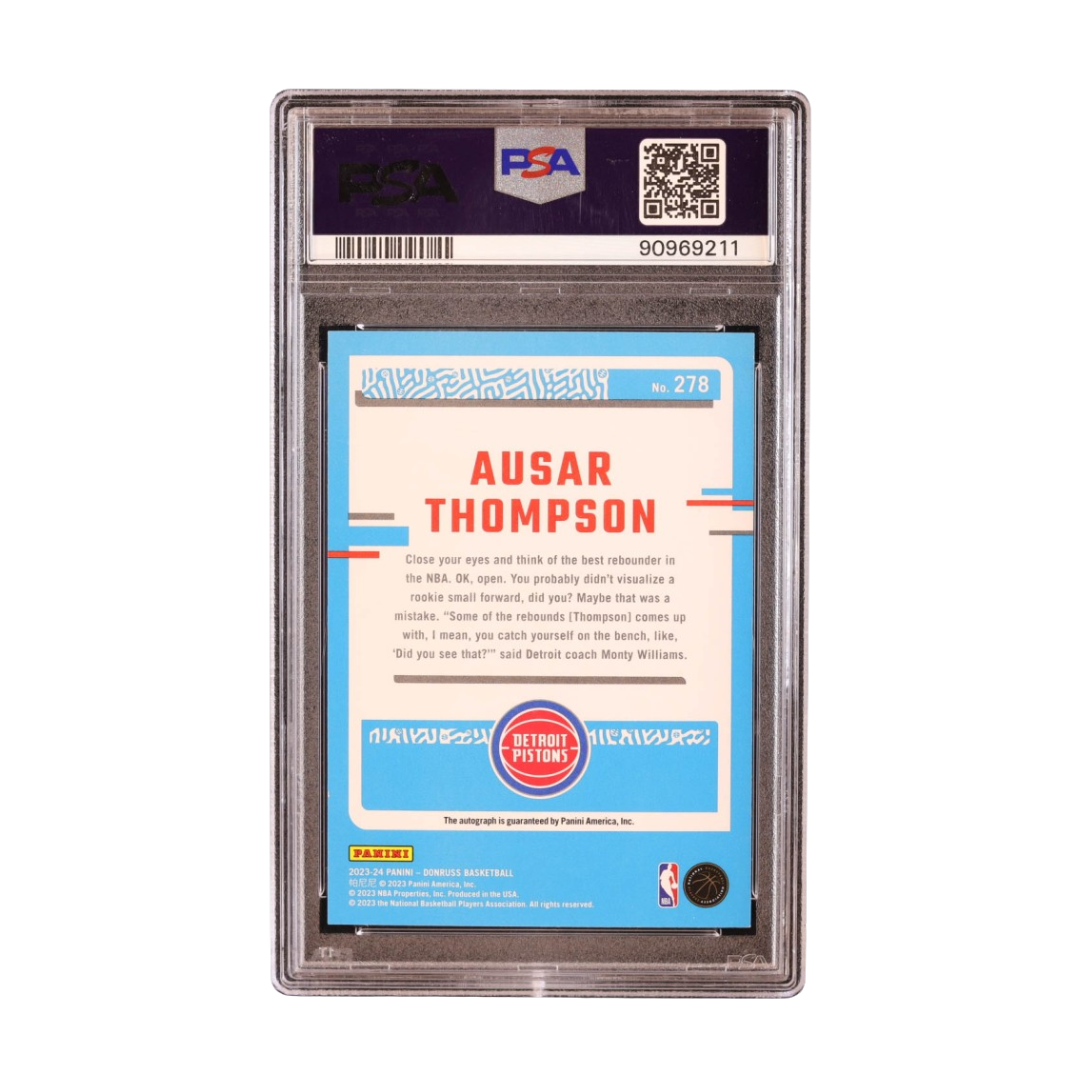 Ausar Thompson 2023-24 Donruss Rated Rookies Signatures #278 RC (PSA 9)