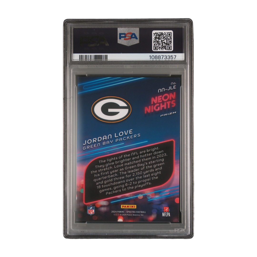 Jordan Love 2024 Spectra Neon Lights #NNJLE PSA 9