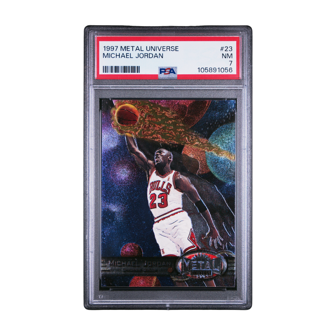 Michael Jordan 1997 Metal Universe #23 PSA 7