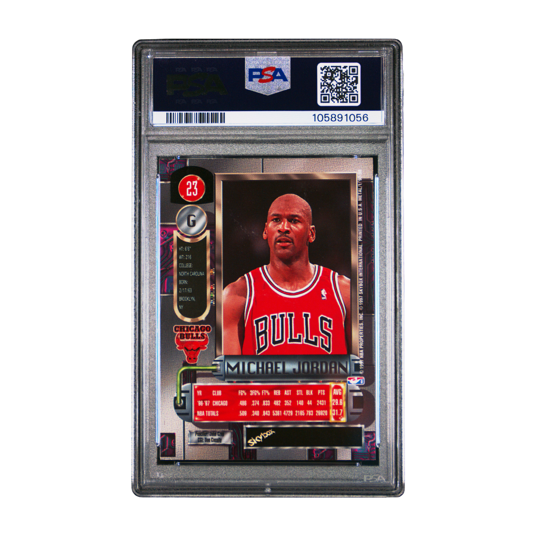 Michael Jordan 1997 Metal Universe #23 PSA 7