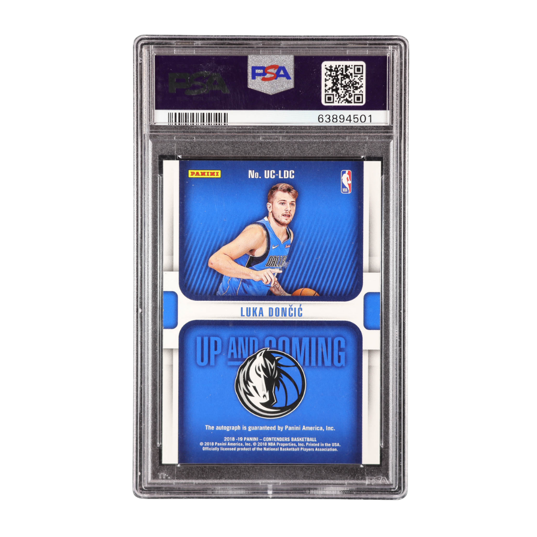 Luka Doncic 2018 Panini Contenders Up And Coming Auto No. UCLDC PSA 8 Auto 10