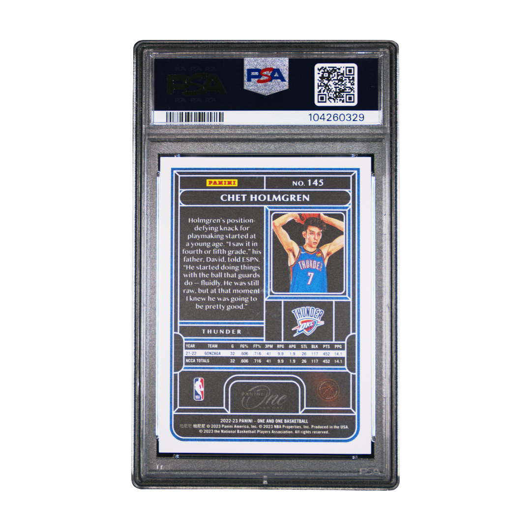 Chet Holmgren 2022 Panini One And One #145 21/99 PSA 9