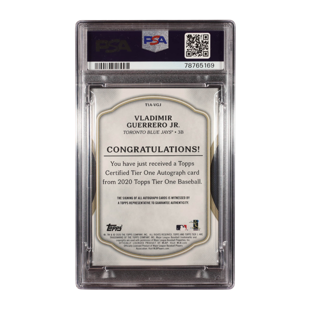 Vladimir Guerrero Jr. 2020 Topps Tier One Autographs Silver Ink #T1AVGJ #05/10 (PSA 9 | Autograph Graded 9)