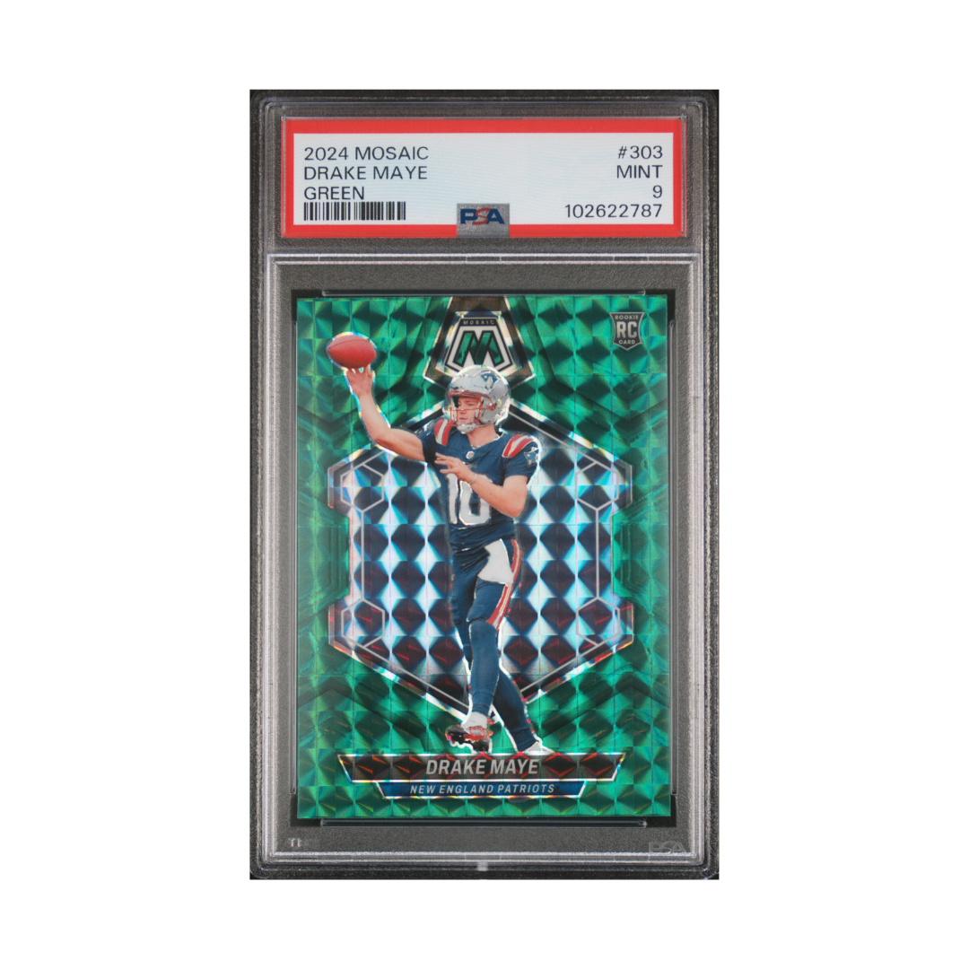 Drake Maye 2024 Mosaic Green #303 (PSA 9)