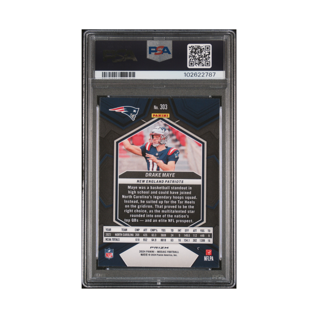 Drake Maye 2024 Mosaic Green #303 (PSA 9)