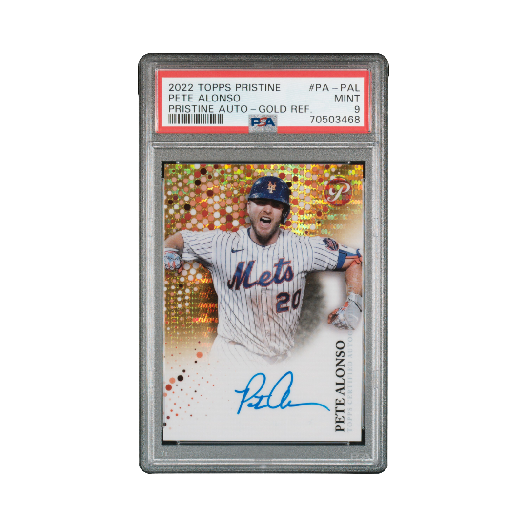 Pete Alonso 2022 Topps Pristine Auto Gold Refractor #PA-PAL 37/50 (PSA 9)
