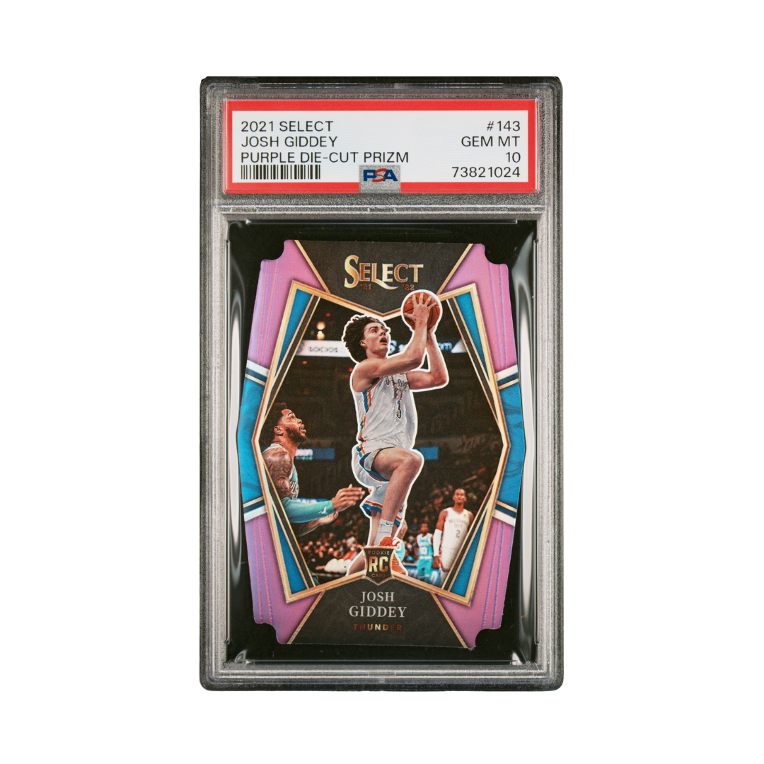 Josh Giddey 2021 Select Purple Die Cut Prizm #143 81/99 (PSA 10)