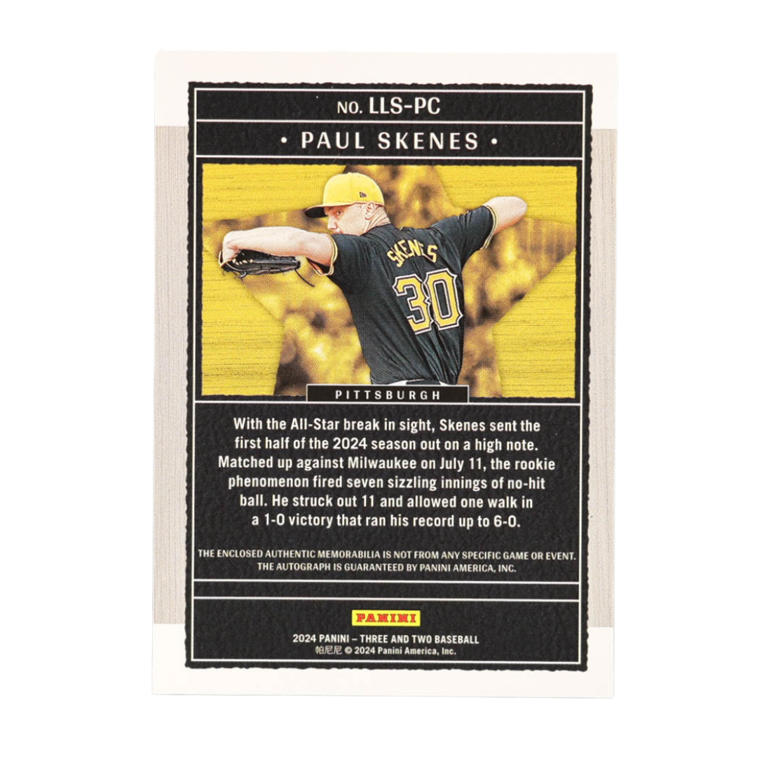 Paul Skenes 2024 Panini Three and Two Lone Star Signatures Swatches #LLSPC #11/32