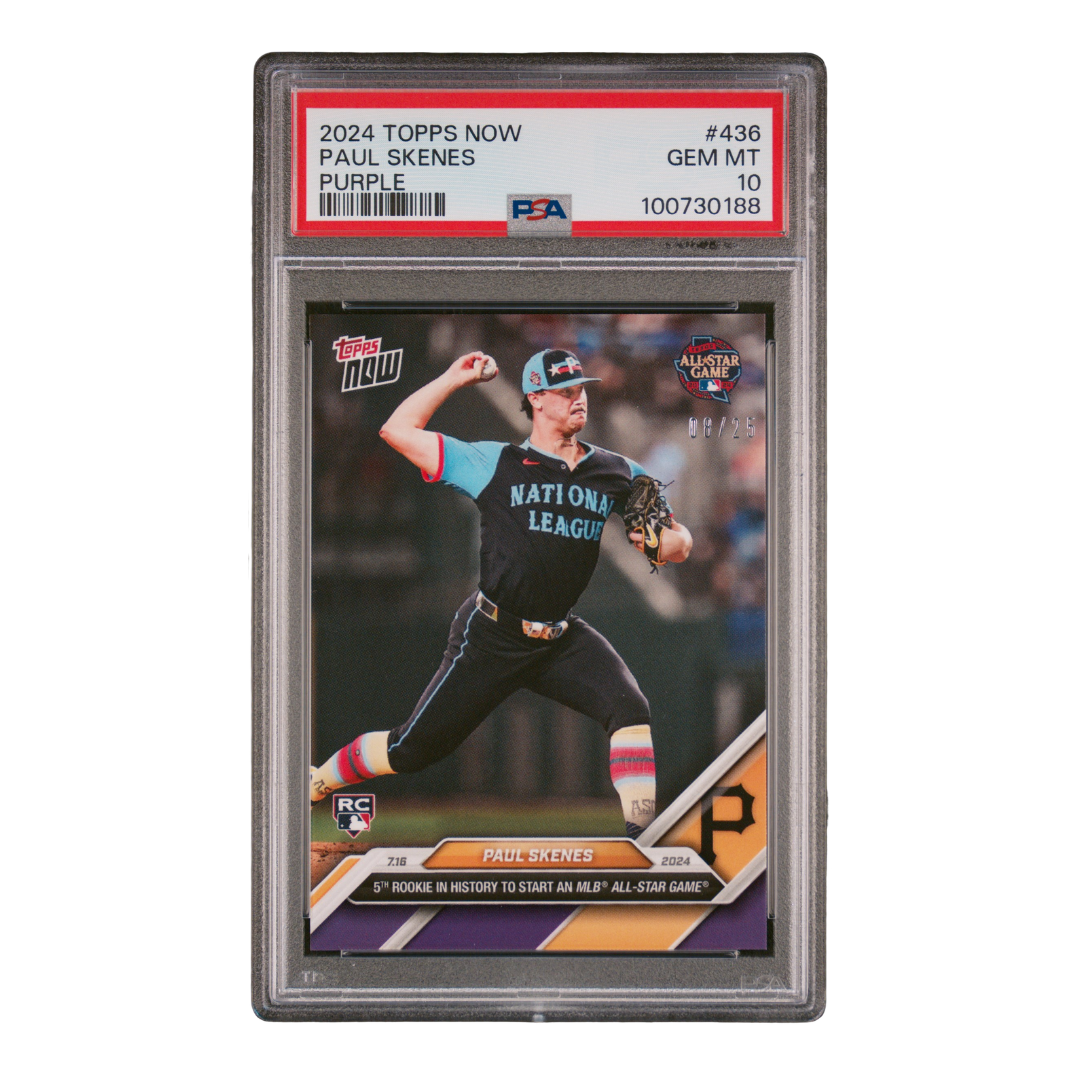 Paul Skenes 2024 Topps Now Purple #436 #08/25 RC (PSA 10)