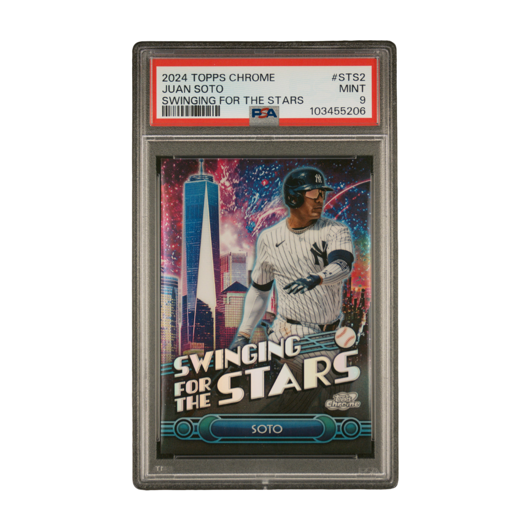 Juan Soto 2024 Topps Chrome Swinging For The Stars #STS2 (PSA 9)