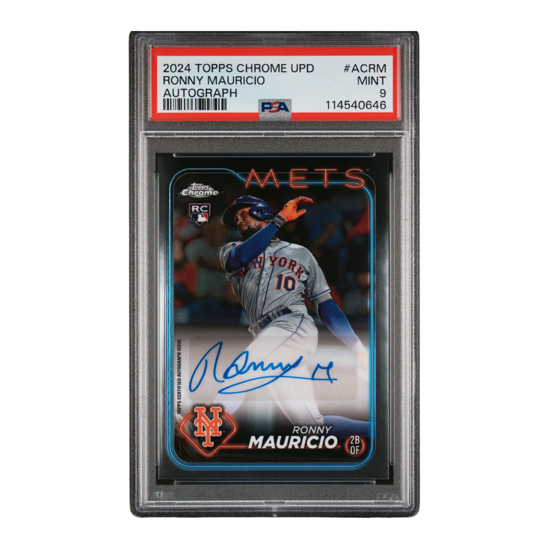 Ronny Mauricio 2024 Topps Chrome Update Autograph #AC-RM (PSA 9)