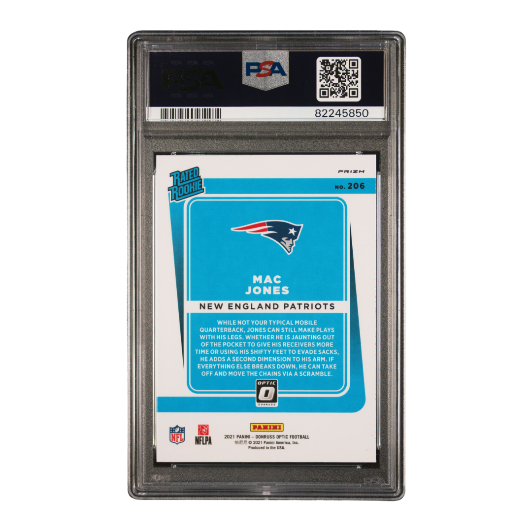 Mac Jones 2021 Donruss Optic Holo #206 (PSA 10)