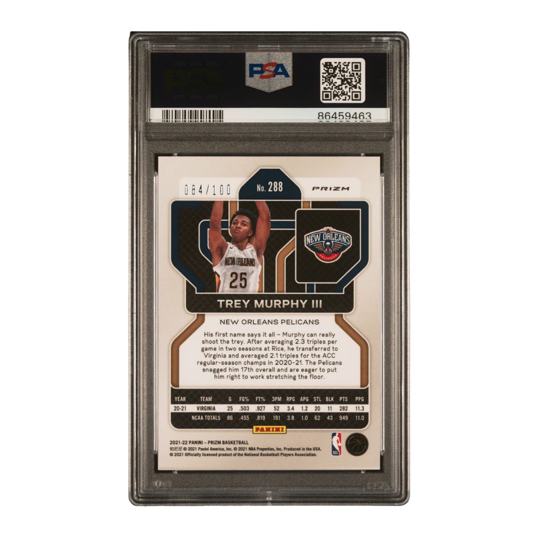 Trey Murphy III 2021 Prizm Red Fast Break #288 84/100 (PSA 9)