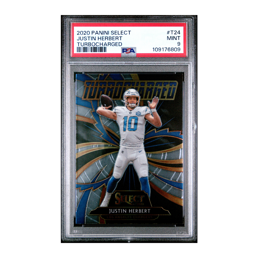 Justin Herbert 2020 Panini Select Turbocharged #T24 (PSA 9)