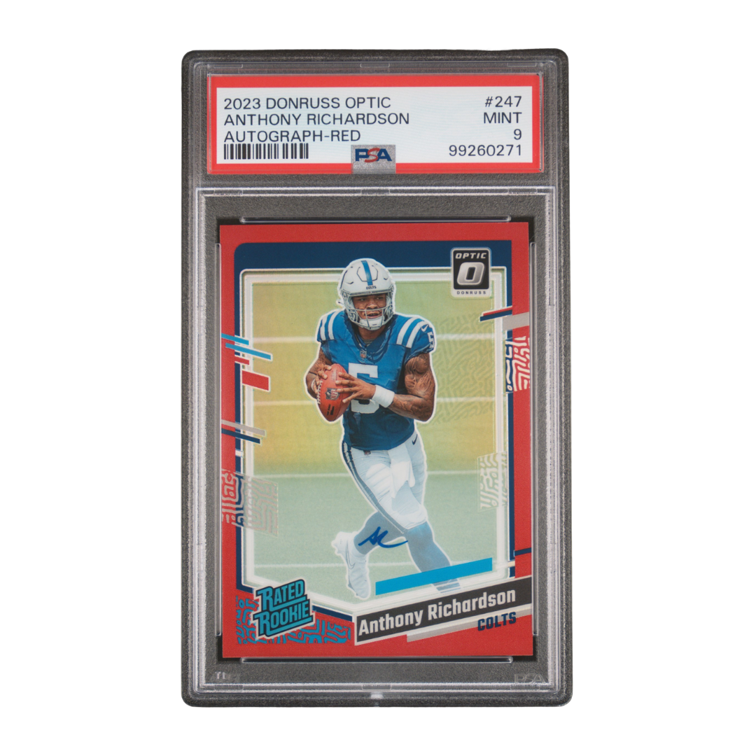Anthony Richardson 2023 Donruss Optic Autograph Red #247 40/75 (PSA 9)