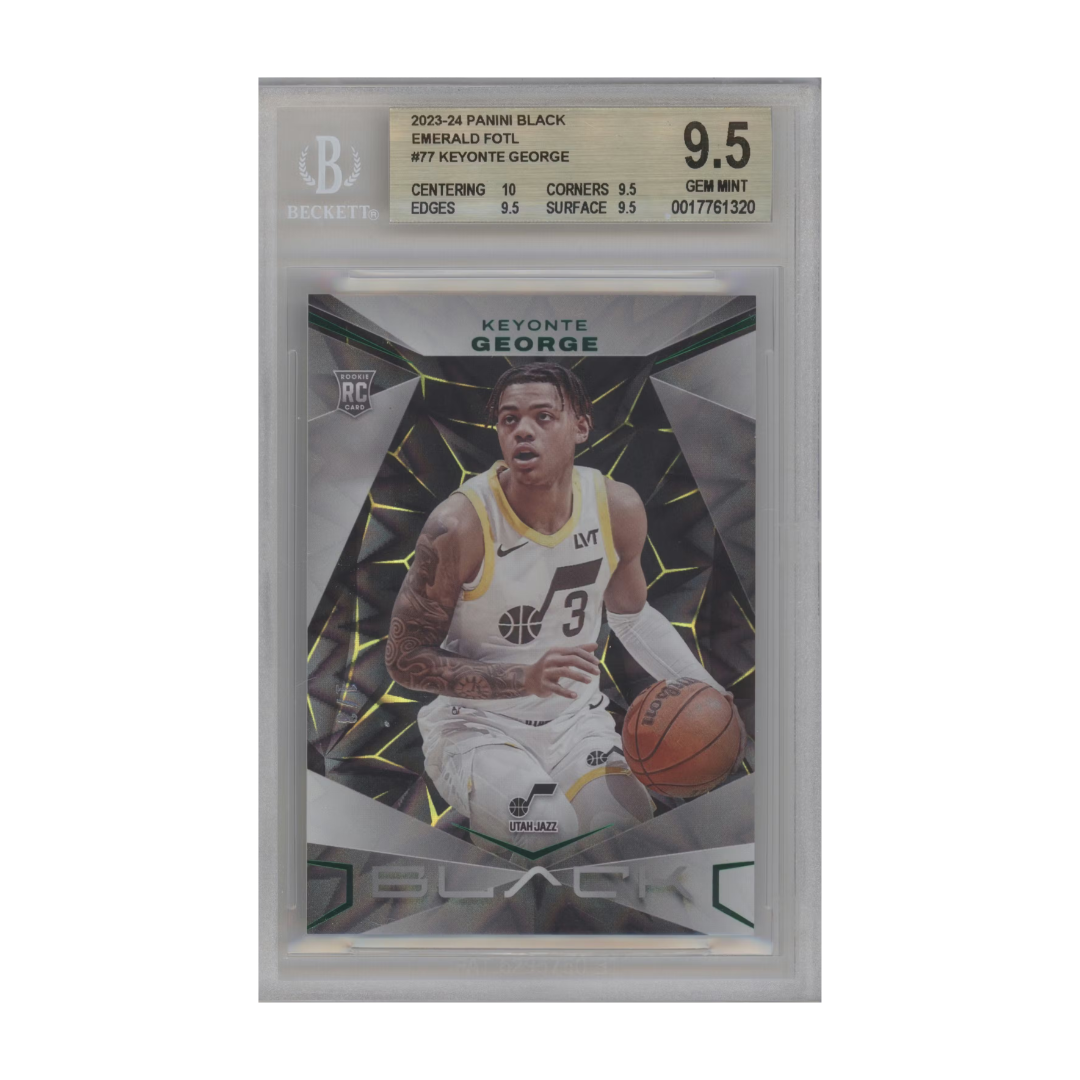 Keyonte George 2023-24 Panini Black Emerald FOTL #77 1/3 (BGS 9.5)