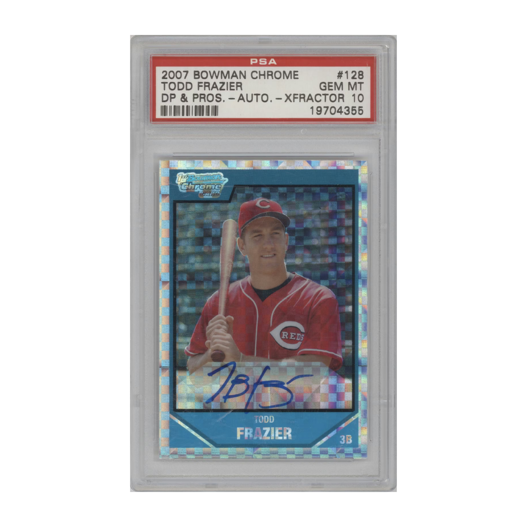 Todd Frazier 2007 Bowman Chrome Draft Picks & Prospects XFRACTOR Auto #BDPP-128 39/225 (PSA 10)