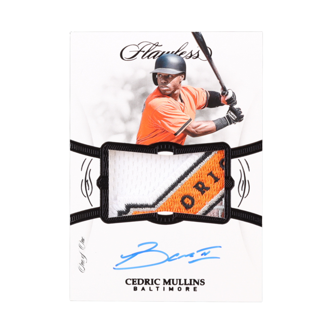 Cedric Mullins 2019 Panini Flawless Rookie Patch Autographs Black #19 RC #1/1