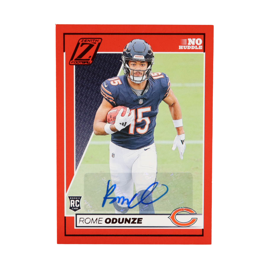 Rome Odunze 2024 Zenith Rookies Autographs No Huddle #186