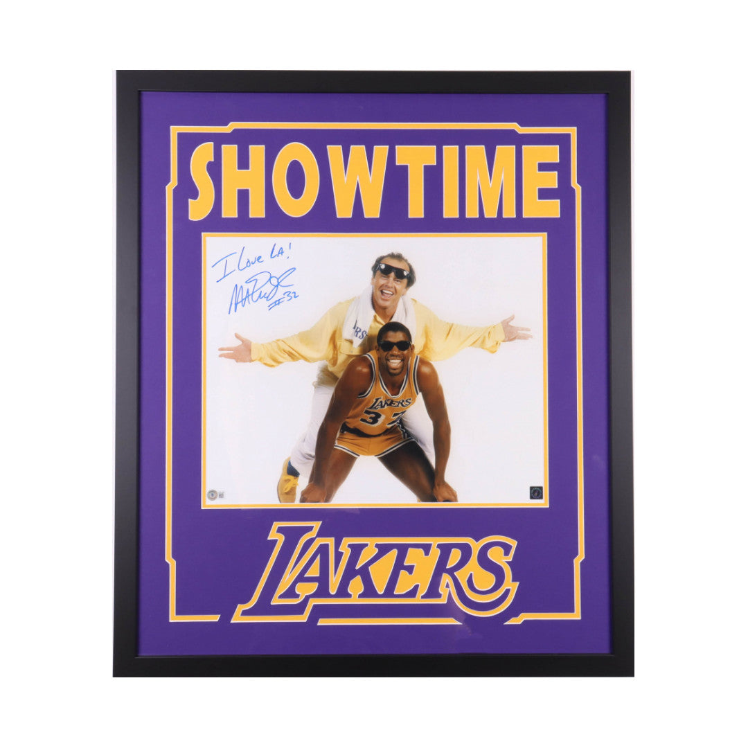Magic Johnson Signed "Showtime Lakers" Custom Framed Photo Inscribed "I Love LA!" (Beckett)
