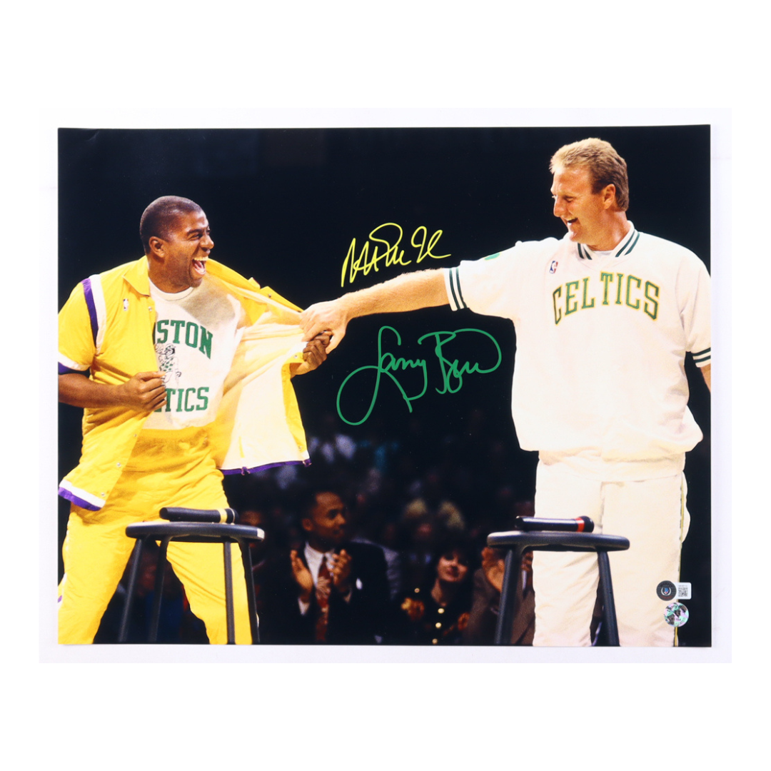 Magic Johnson & Larry Bird Signed 16x20 Photo (Beckett & Bird)