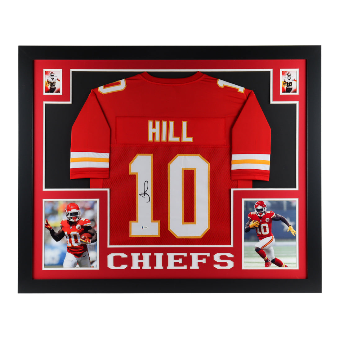 Tyreek Hill Signed 35x43 Custom Framed Jersey Display (Beckett Hologram)