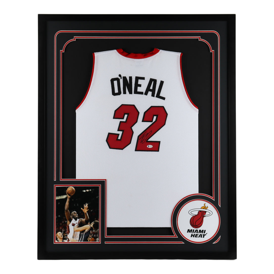 Shaquille O'Neal Signed 34x42 Custom Framed Jersey Display (Beckett COA)