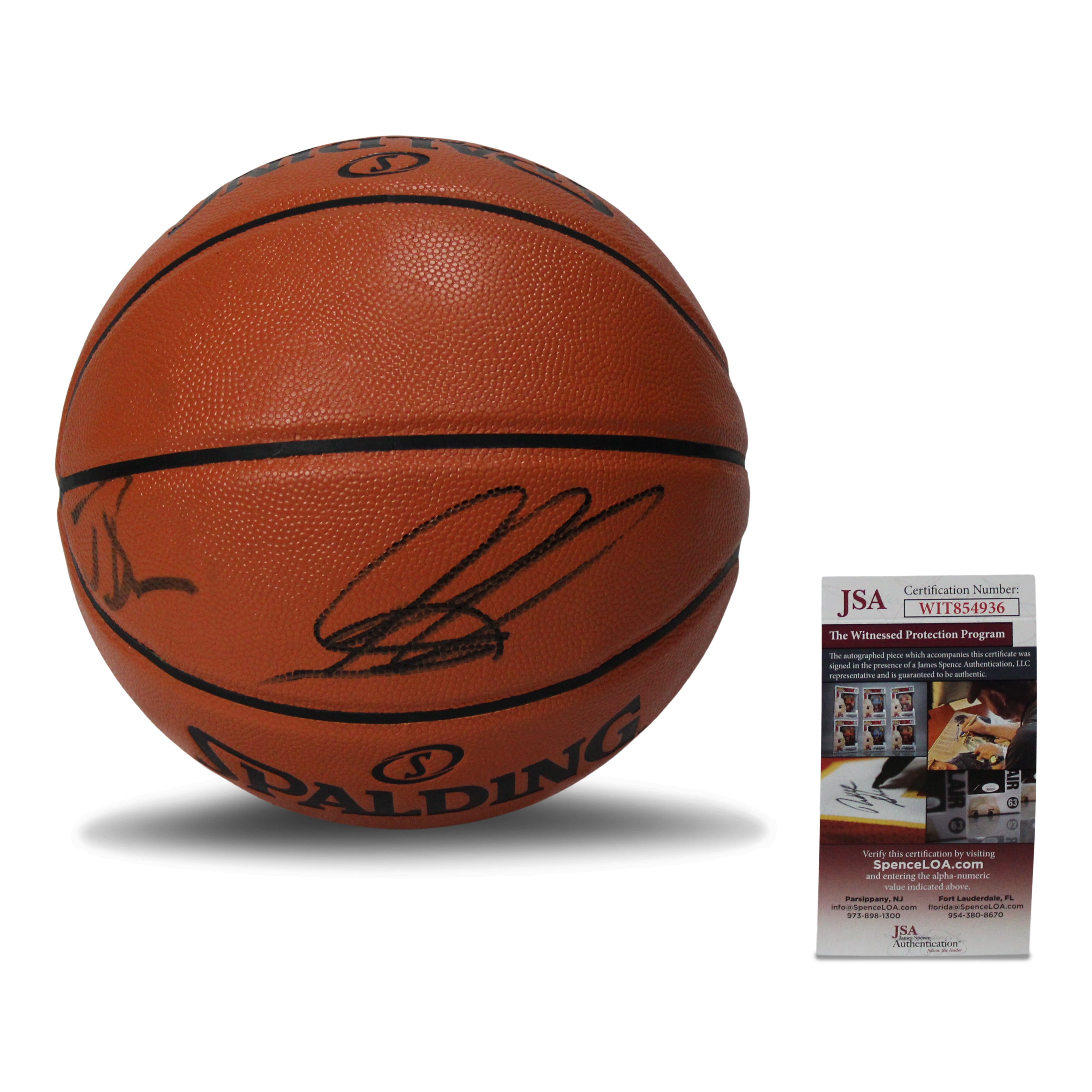 Joe Dumars & Dennis Rodman Signed NBA Game Ball Series Basketball (JSA COA)