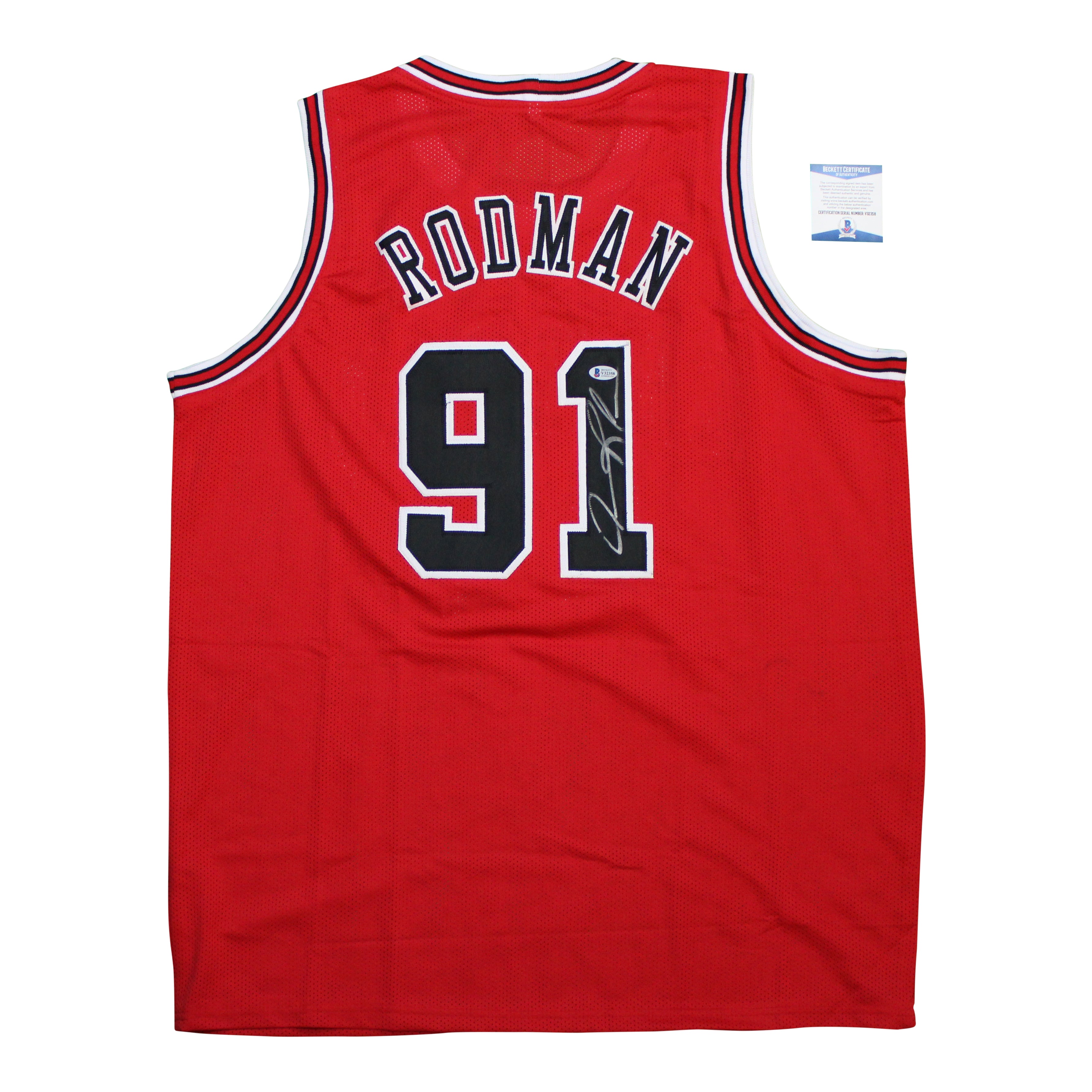 Dennis Rodman Signed Jersey (Beckett COA)
