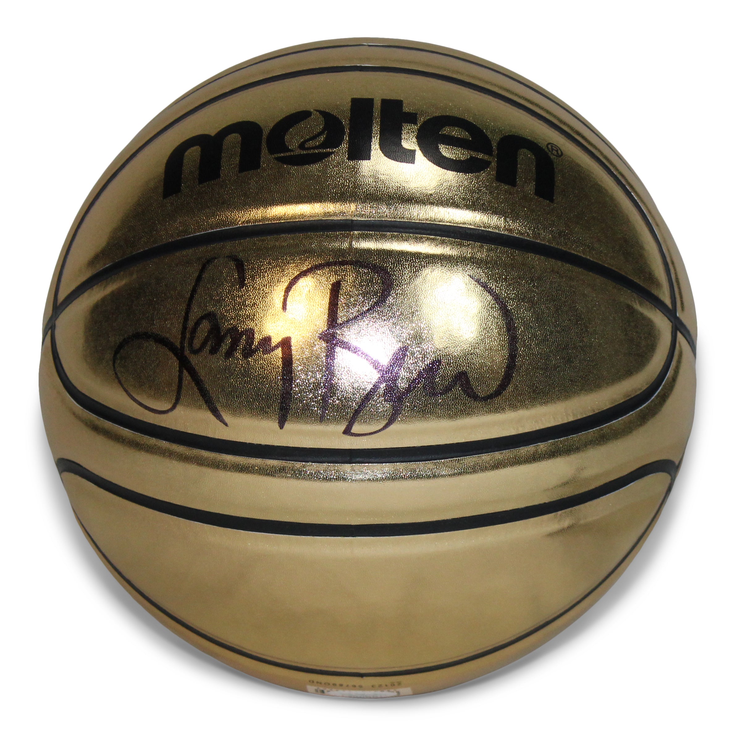 Larry Bird Signed Molten Gold Basketball (JSA COA)