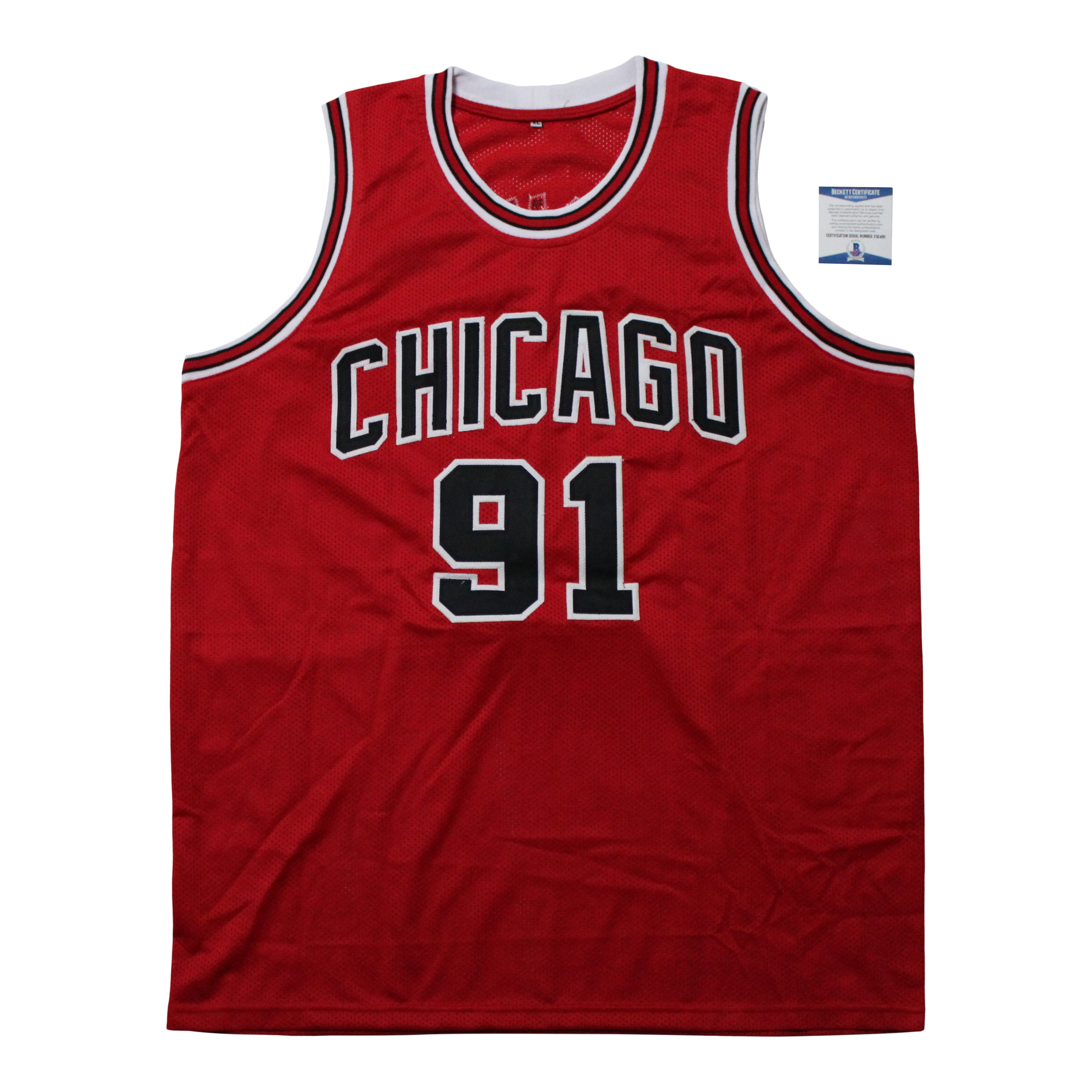 Dennis Rodman Signed Jersey (Beckett COA)