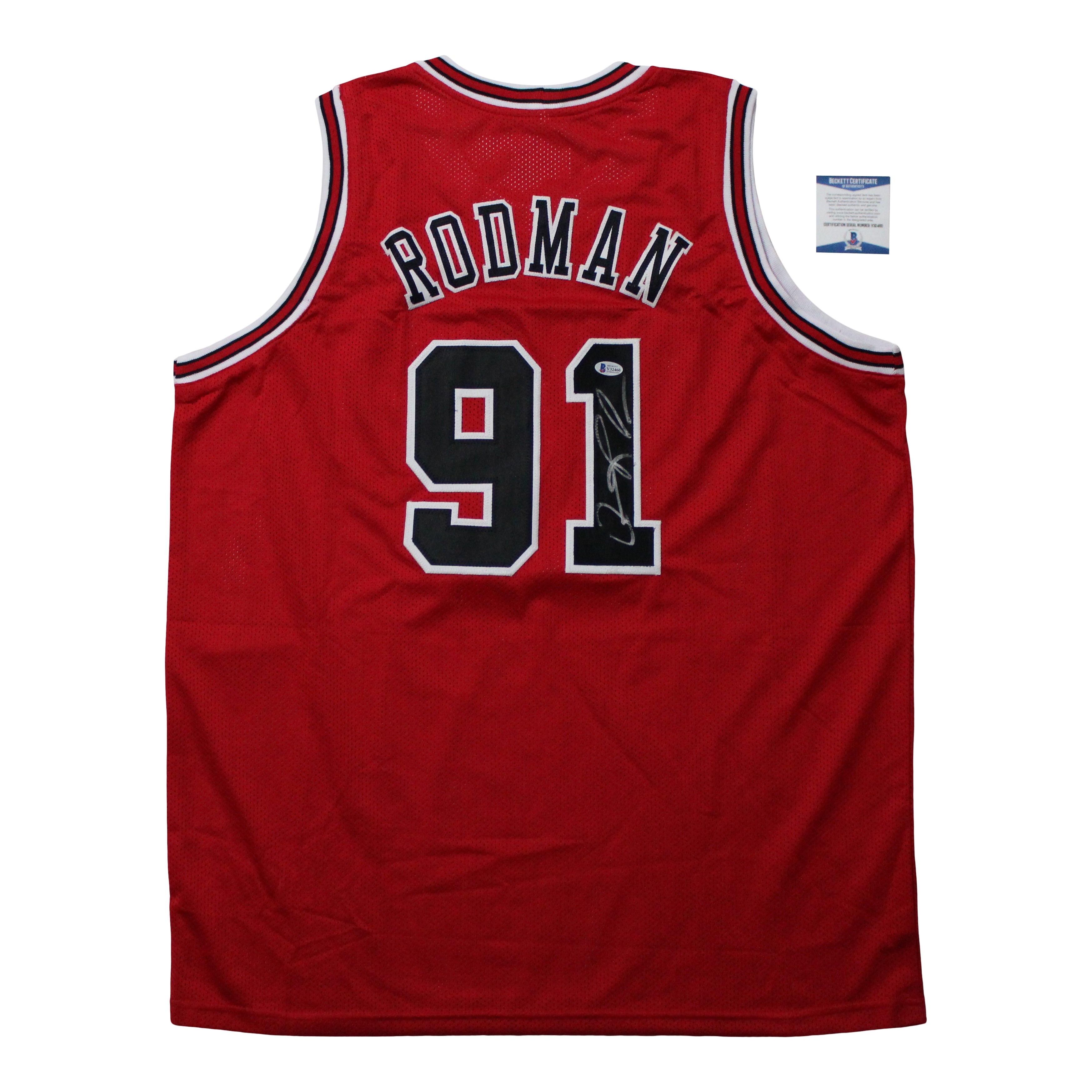Dennis Rodman Signed Jersey (Beckett COA)