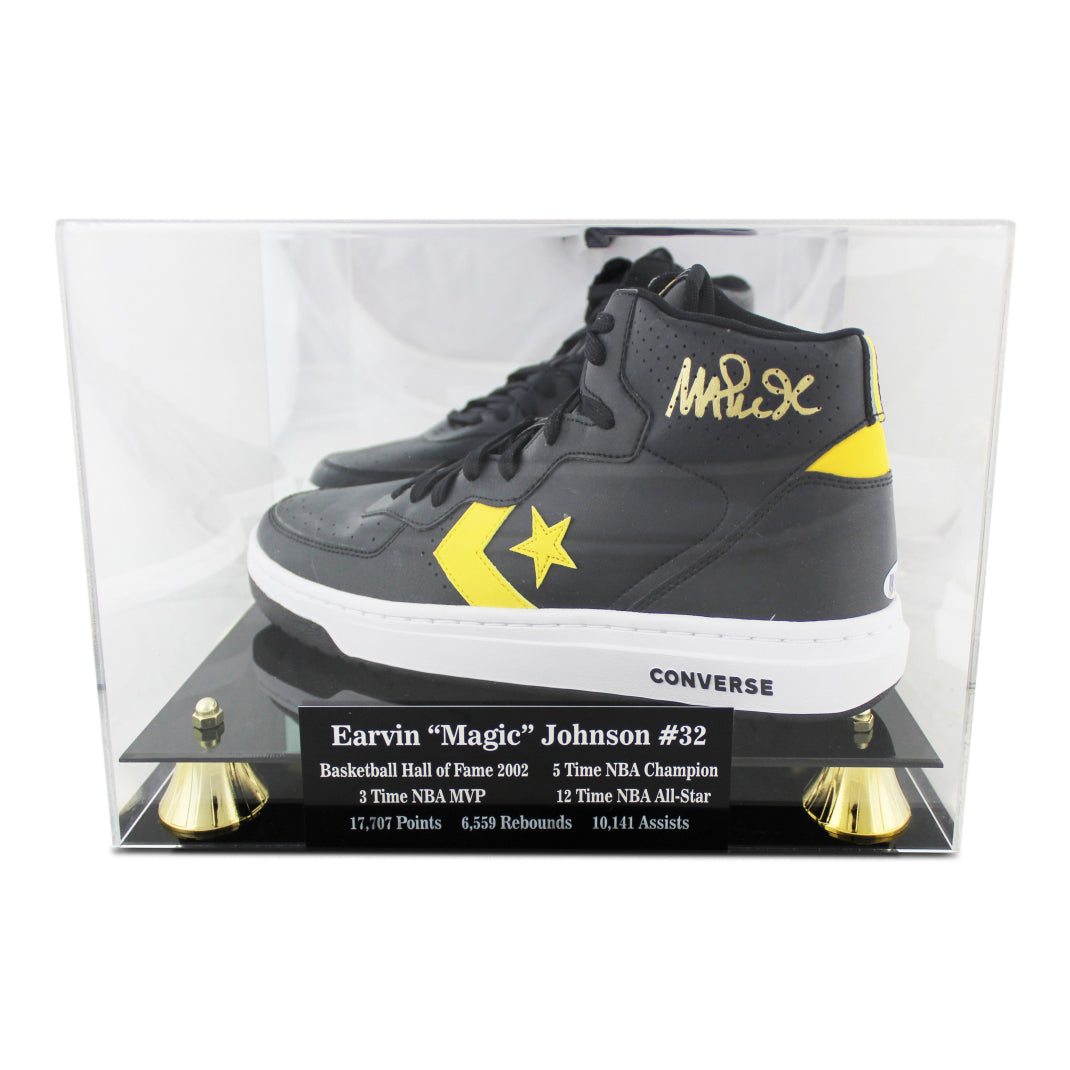 Magic Johnson Signed Converse Basketball Shoe with High Quality Display Case (Beckett COA)