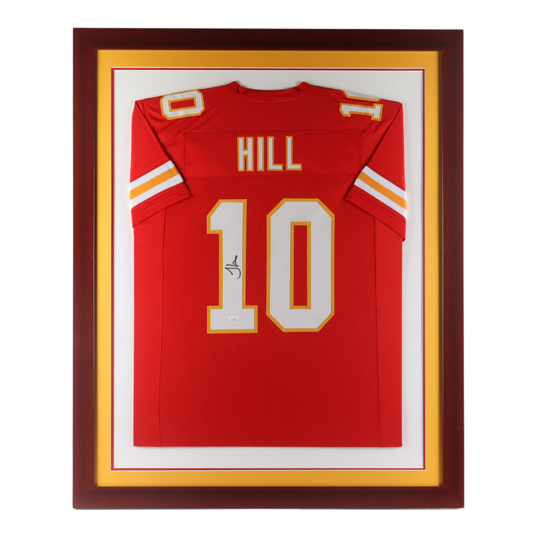 Tyreek Hill Signed 35.5x43.5 Custom Framed Jersey Display (JSA COA)