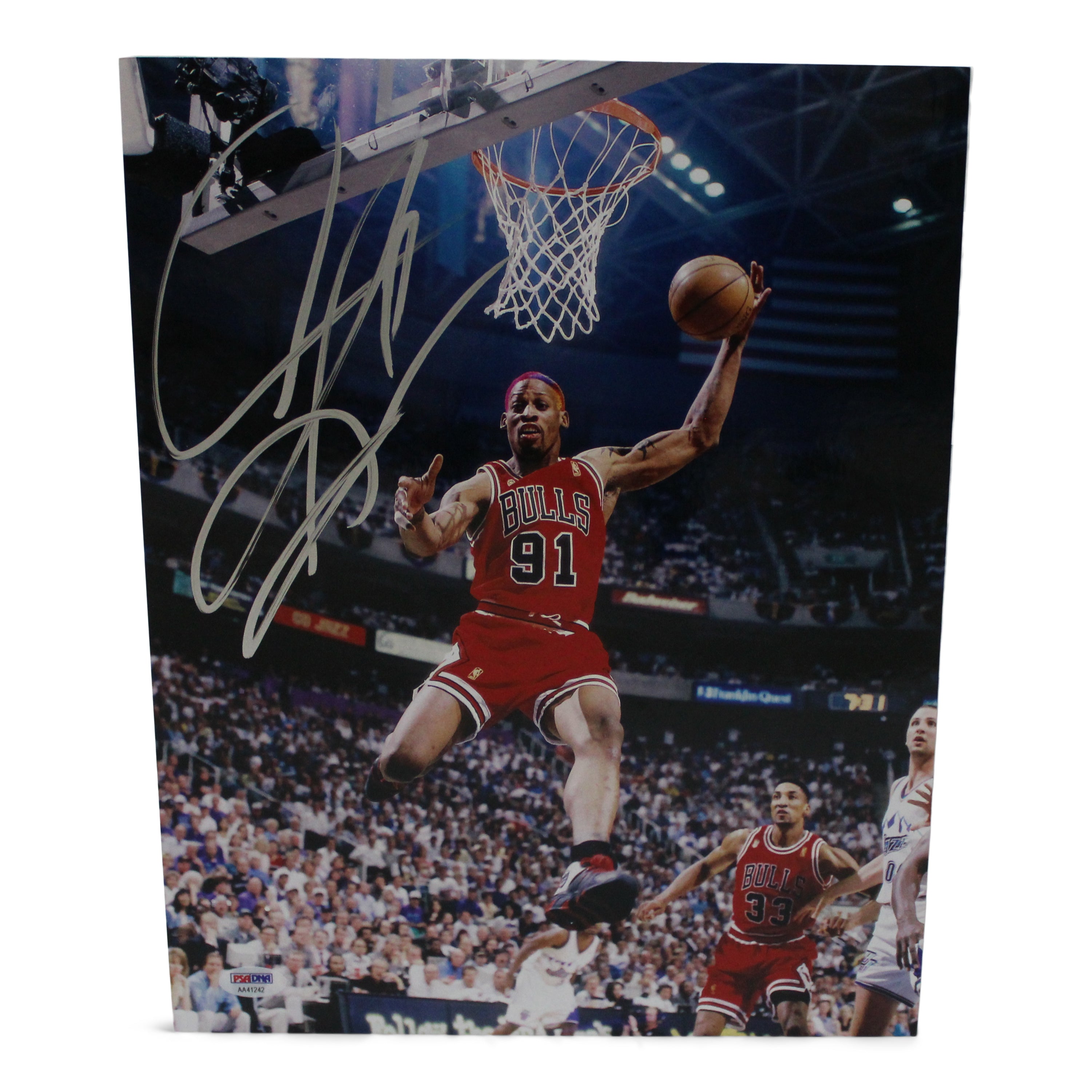 Dennis Rodman Signed Bulls 11x14 Photo (PSA COA)