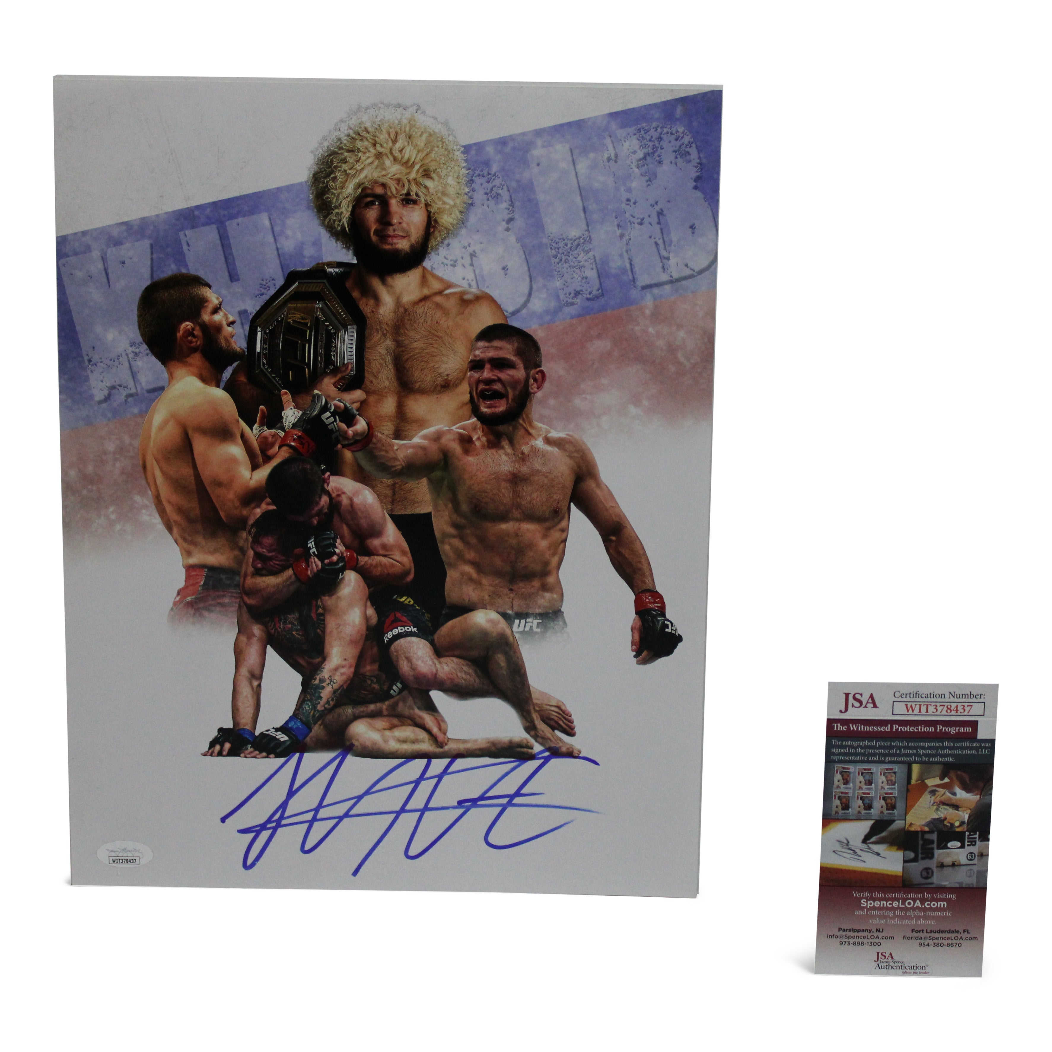 Khabib Nurmagomedov Signed UFC 11x14 Photo (JSA COA)