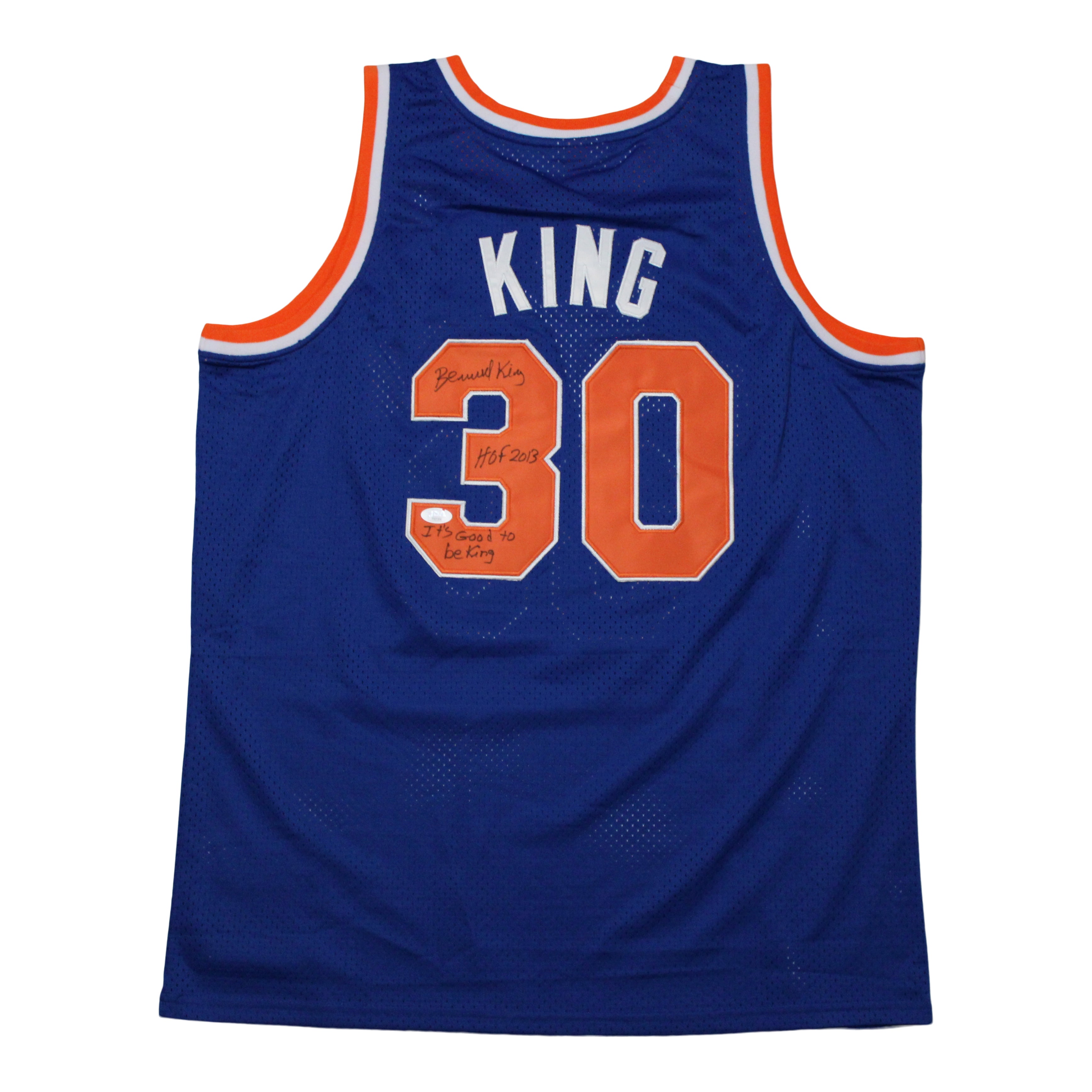 Bernard King Signed Jersey Inscribed "HOF 2013" & "It's Good To Be King" (JSA COA)