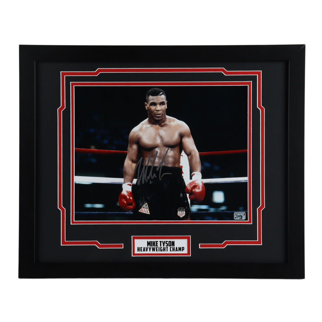 Mike Tyson Signed 18x22 Custom Framed Photo (Tyson Hologram)