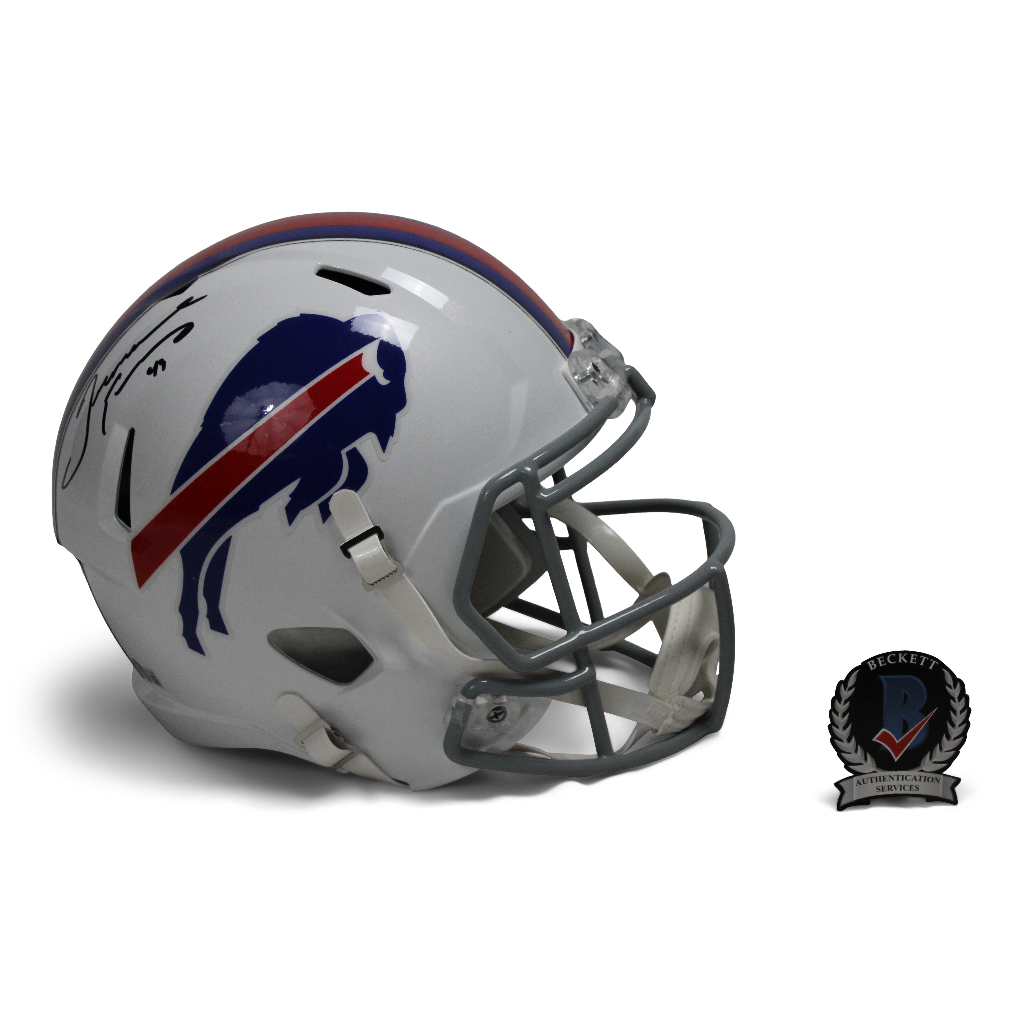 Tremaine Edmunds Signed Bills Full-Size Speed Helmet (Beckett COA)