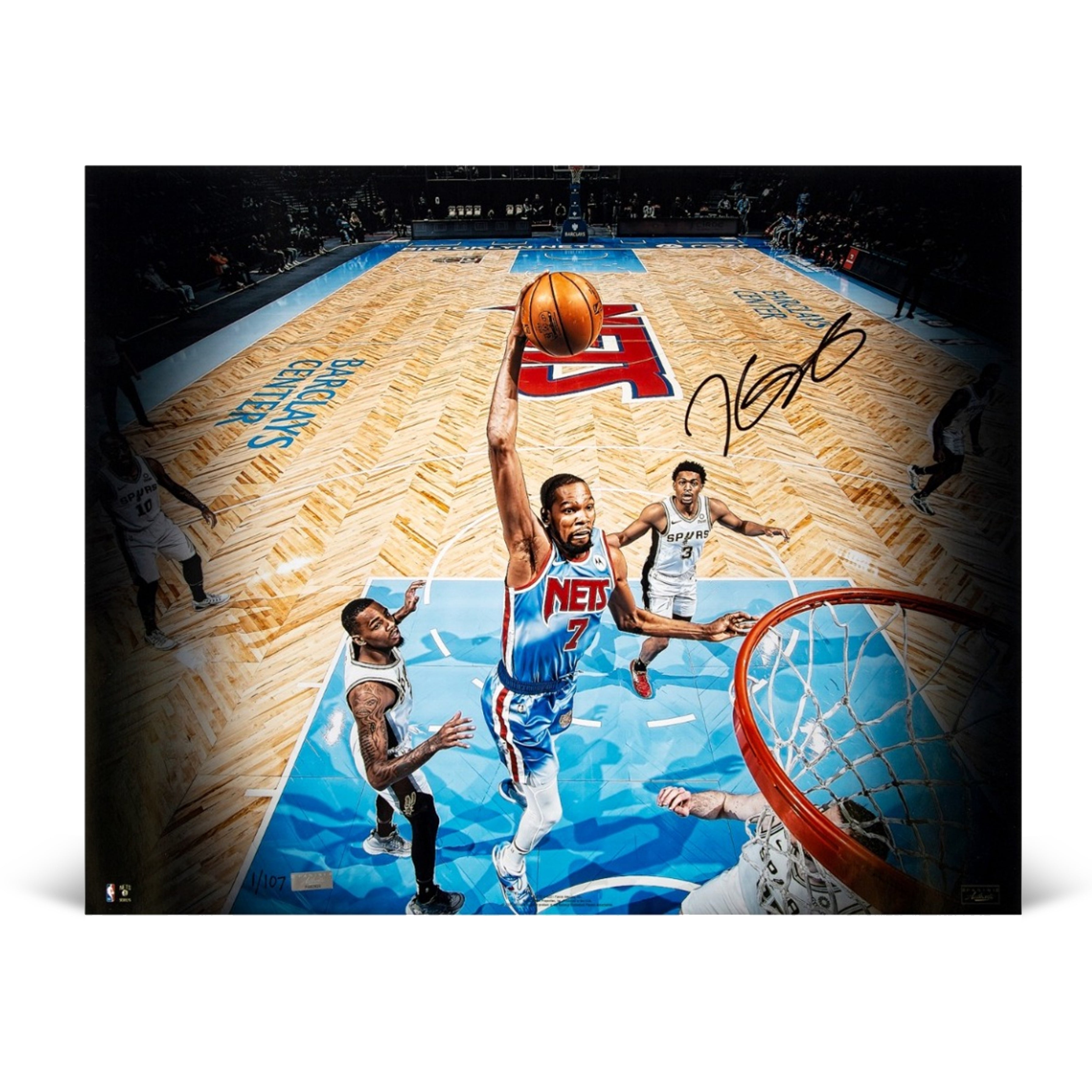 Kevin Durant Signed LE Nets 16x20 Photo (Panini)