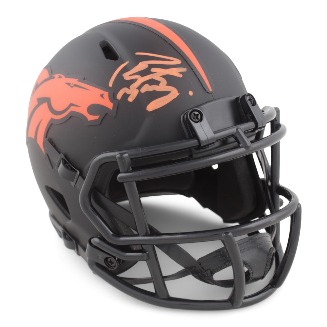 Peyton Manning Signed Broncos Eclipse Alternate Speed Mini Helmet (Fanatics)