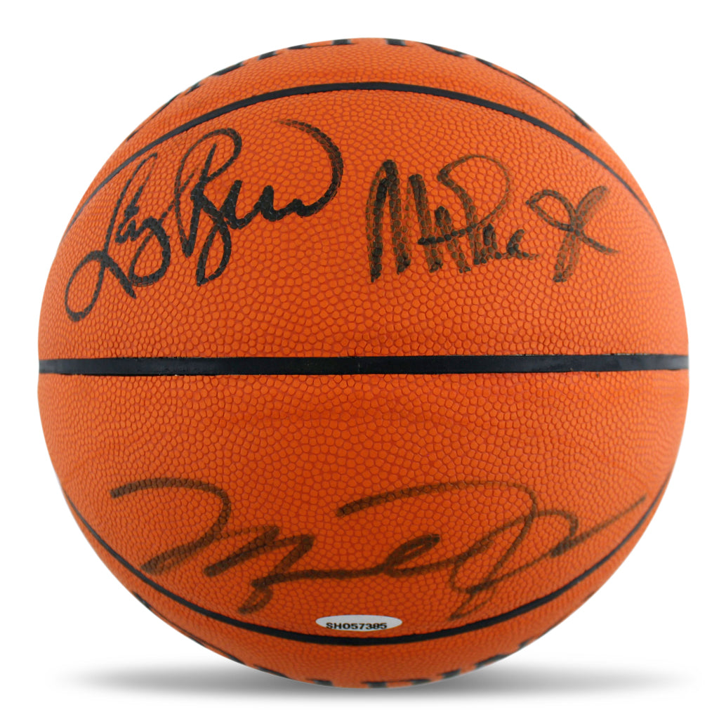 Michael Jordan, Larry Bird & Magic Johnson Signed NBA Basketball (Beckett, UDA & Bird)