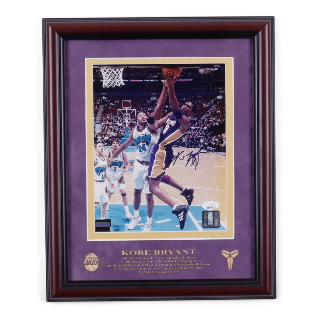 Kobe Bryant Signed Lakers 13x16 Custom Framed Photo Display (JSA COA & Hollywood Collectibles COA)
