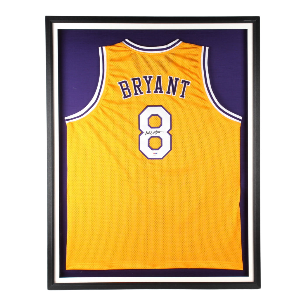 Kobe Bryant Signed 31x40 Custom Framed Jersey Display (PSA)