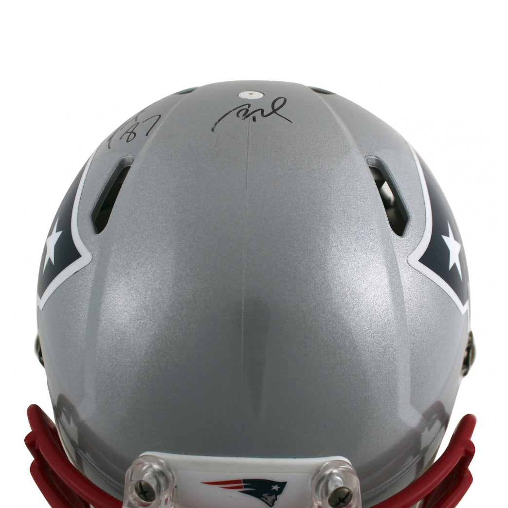 Tom Brady & Rob Gronkowski Signed Patriots Full-Size Authentic On-Field Speed Helmet (Beckett)