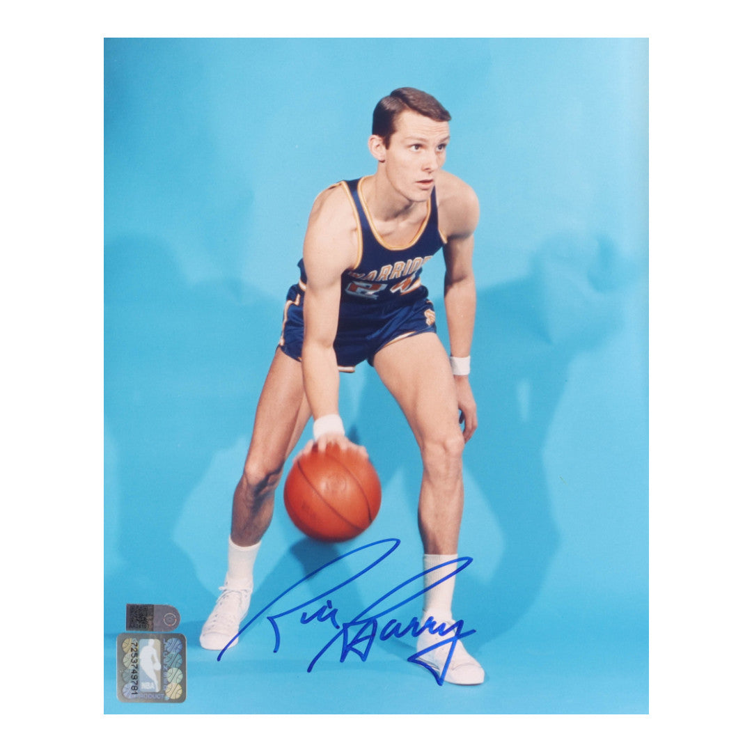 Rick Barry Signed Warriors 8x10 Photo (AIV)