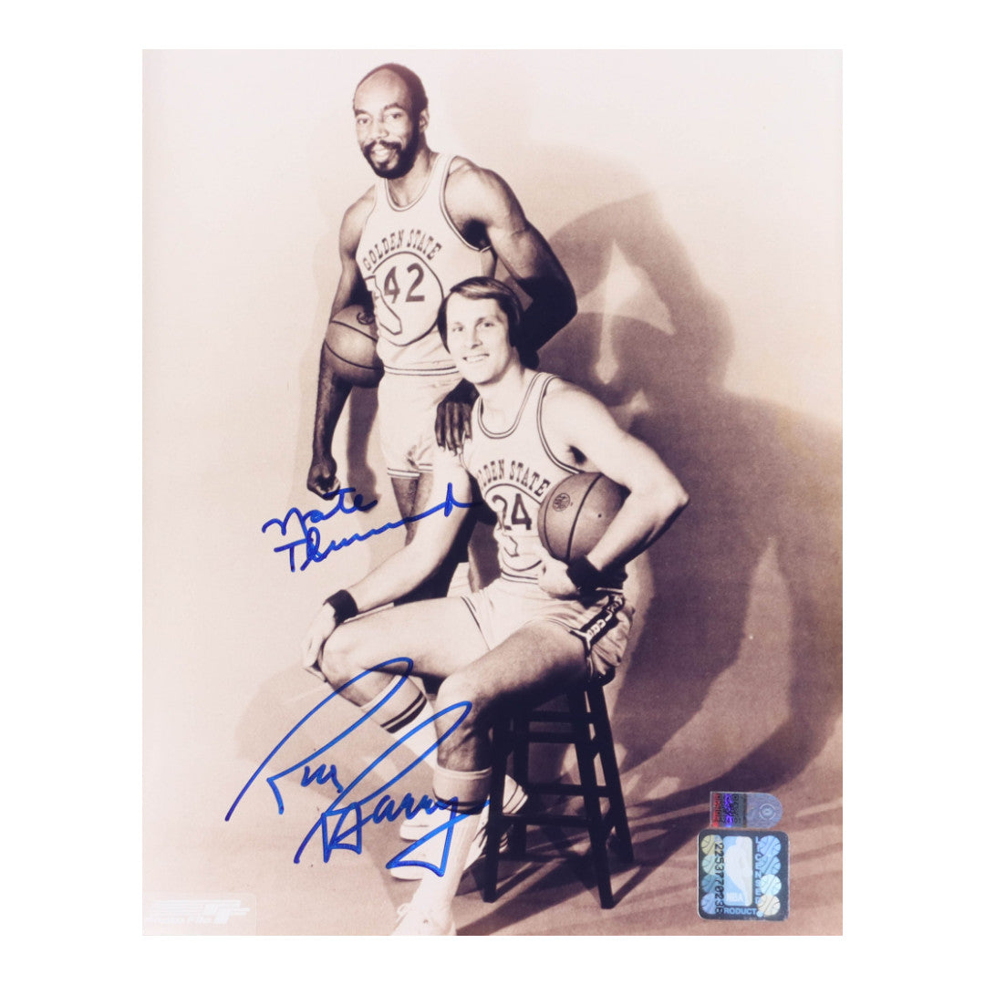 Nate Thurmond & Rick Barry Signed Warriors 8x10 Photo (AIV)