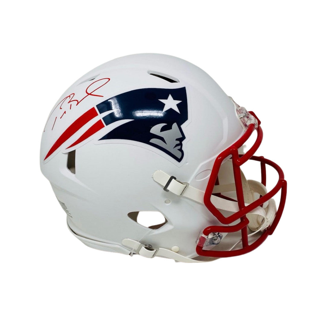 Tom Brady Signed Patriots Full-Size Authentic On-Field Matte White Speed Helmet (Fanatics)